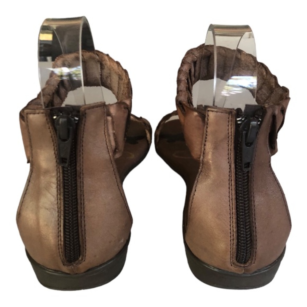 Boho Braided Brown Leather Sandals Made in Spain - Picture 7 of 7